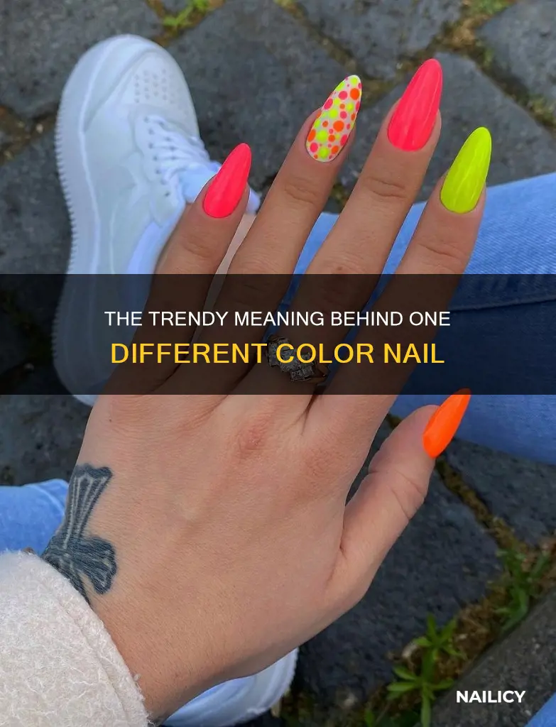 what does one different color nail mean