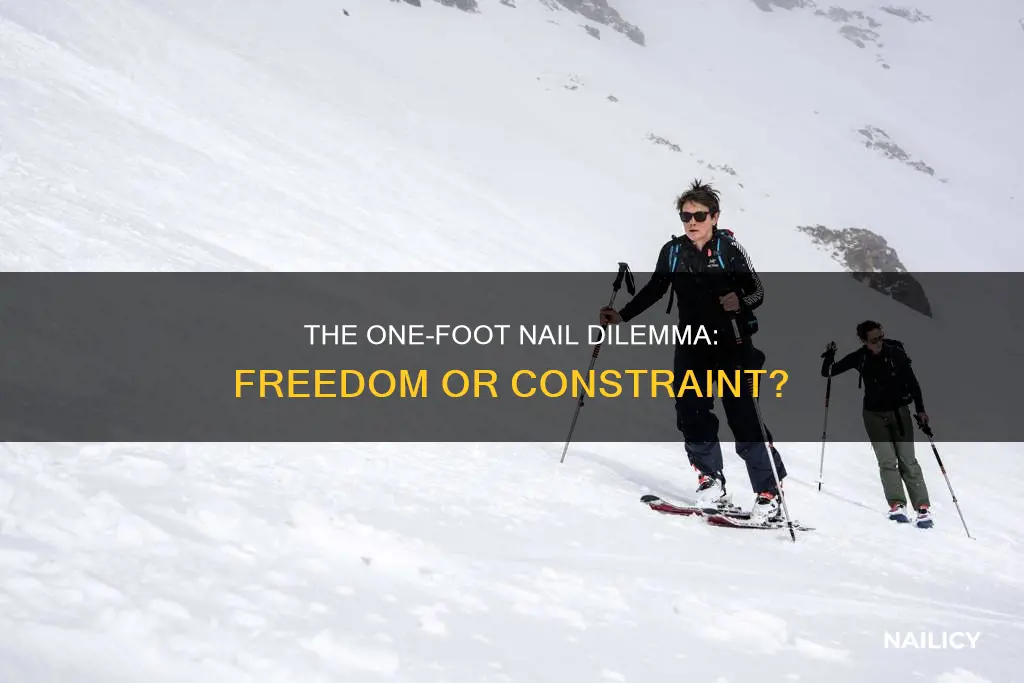 what does one foot nailed down mean