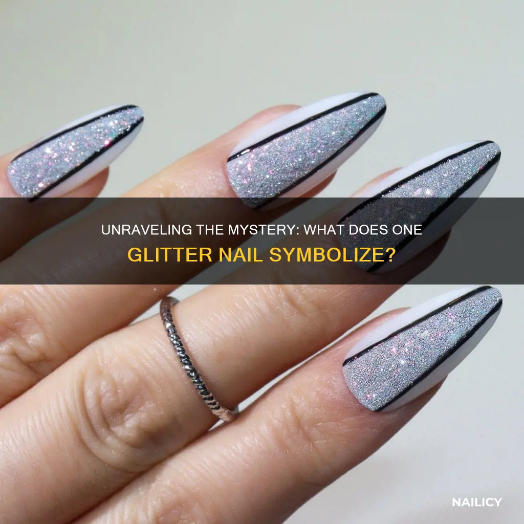 what does one glitter nail mean