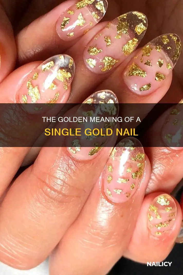 what does one gold nail mean