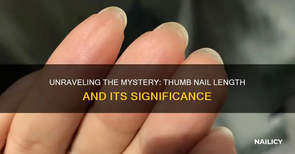 what does one long thumb nail mean