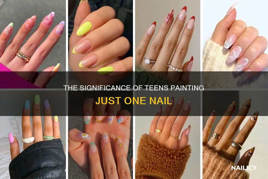 what does one nail painted on a teen mean