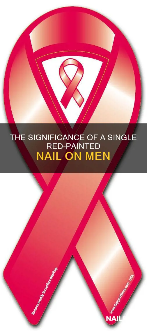 what does one nail painted red mean in a man
