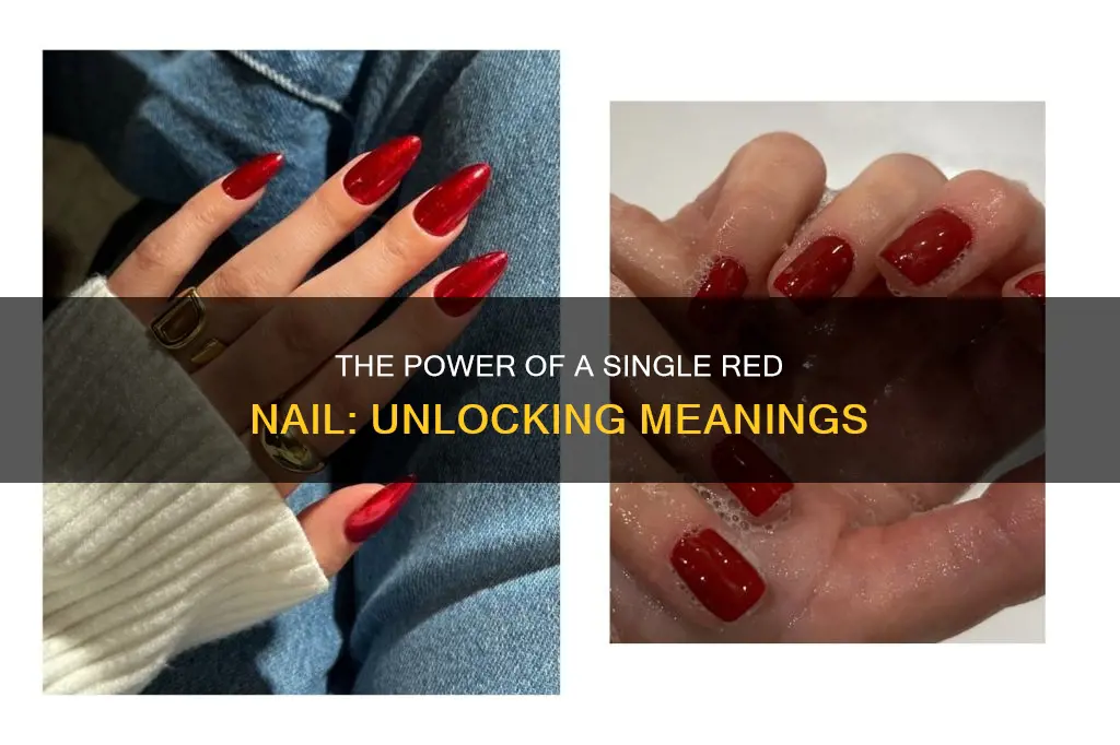 what does one nail painted red mean