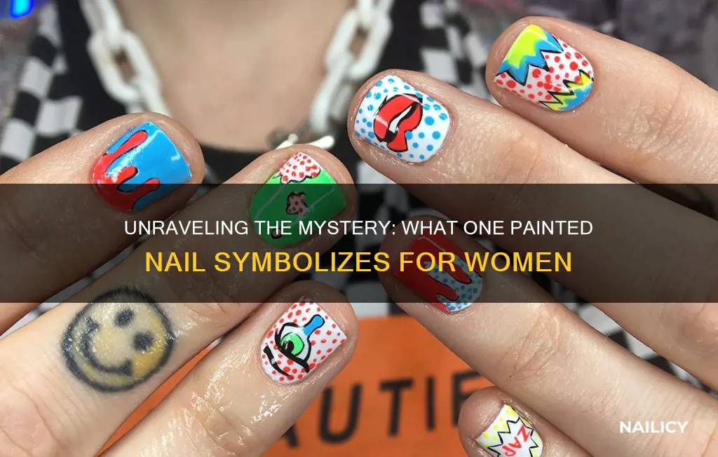 what does one painted nail mean on a woman