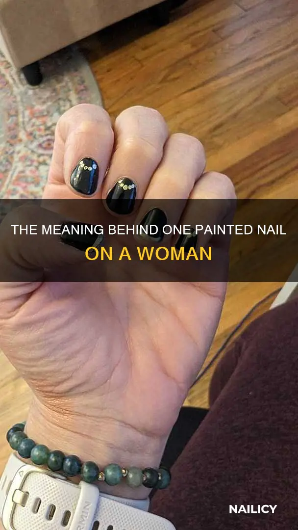 what does one painted nail mean on a woman
