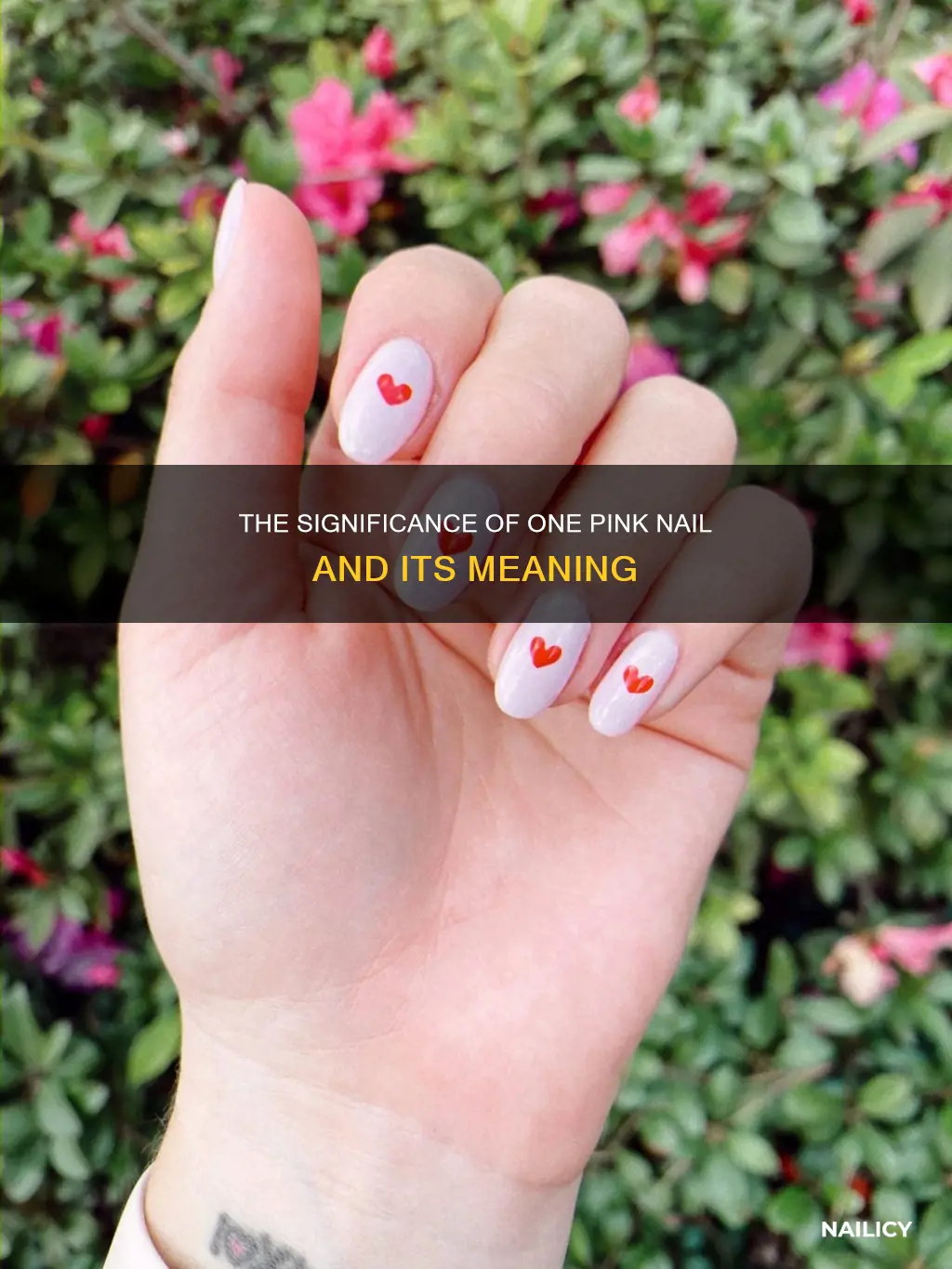 what does one pink nail mean