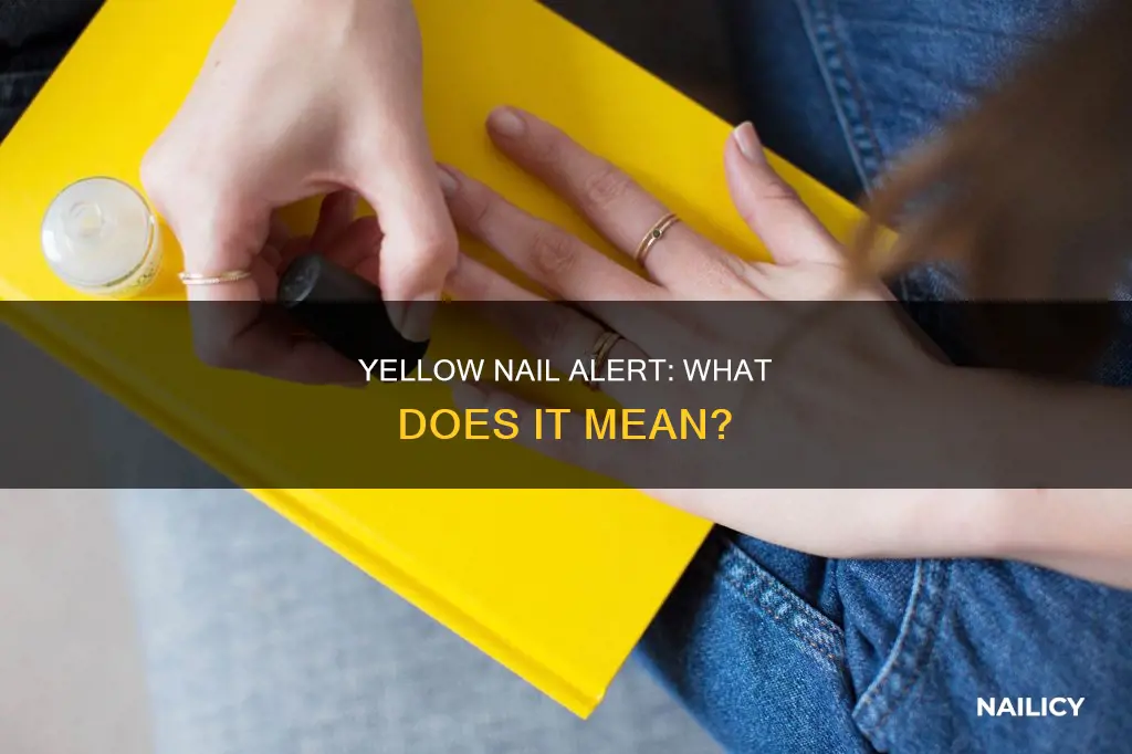 what does one yellow nail mean