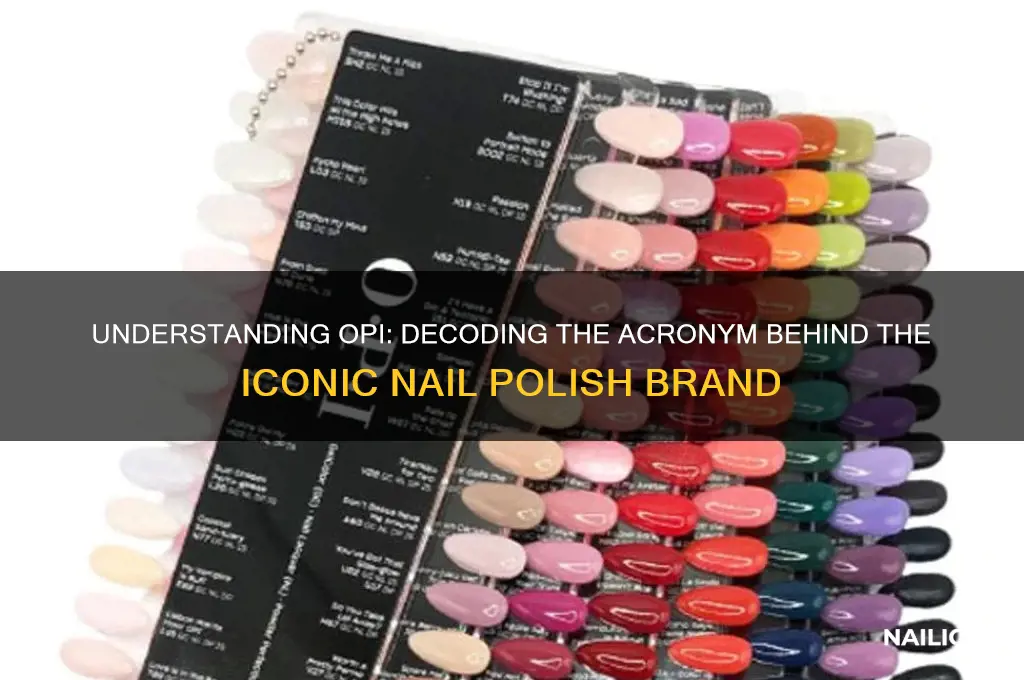 what does opi stand for in nail polish