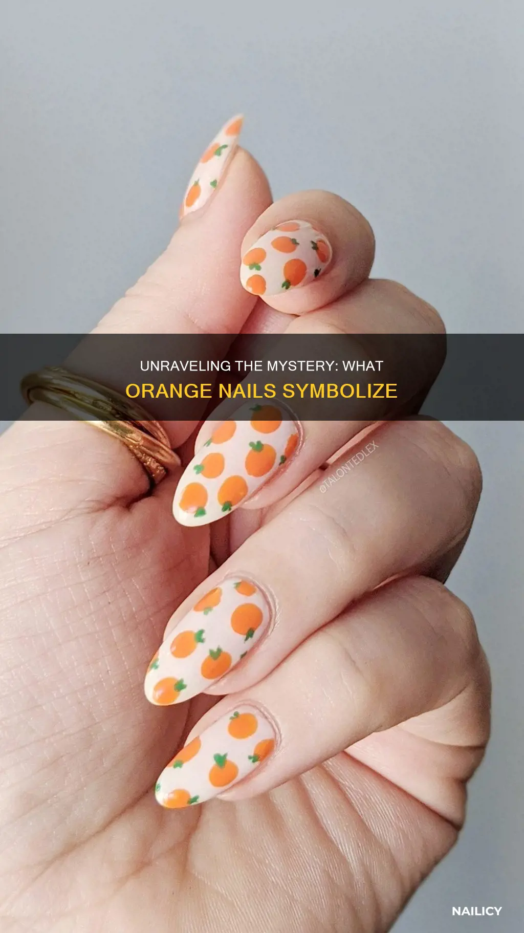 what does orange nails mean