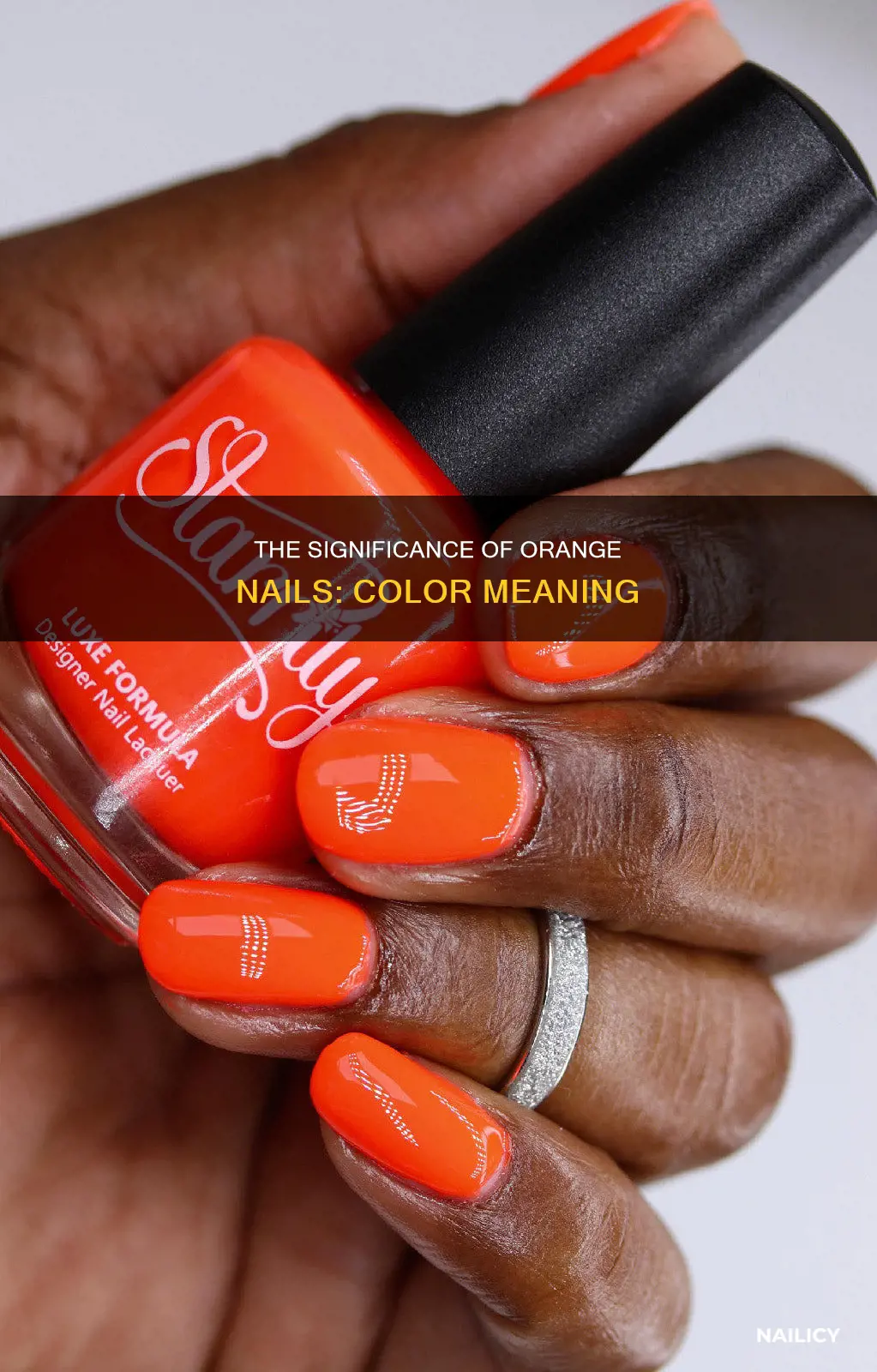 what does orange nails mean