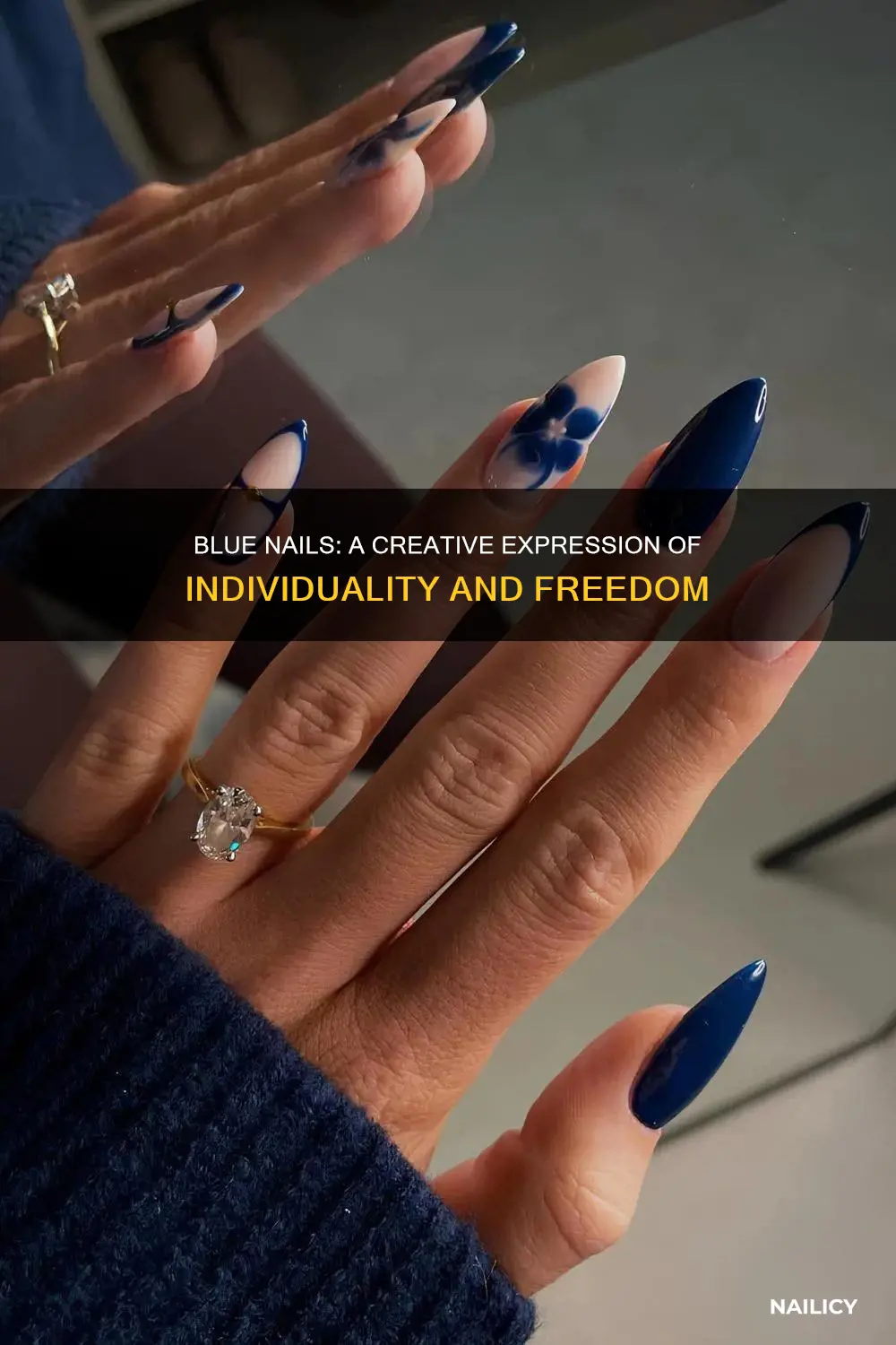 what does painted blue nails mean