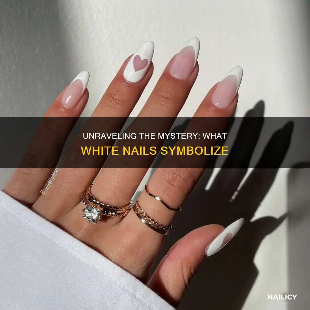 what does painted white nails mean