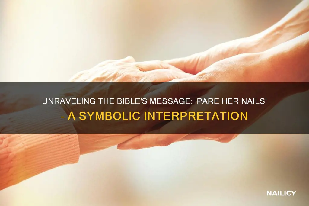 what does pare her nails in the bible mean