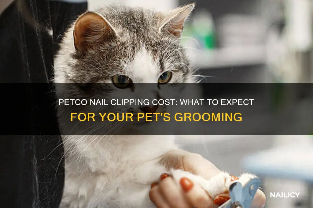 what does petco charge for nail clipping