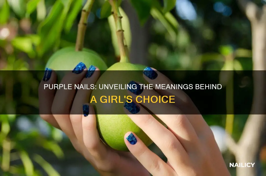 what does purple nails mean on a girl