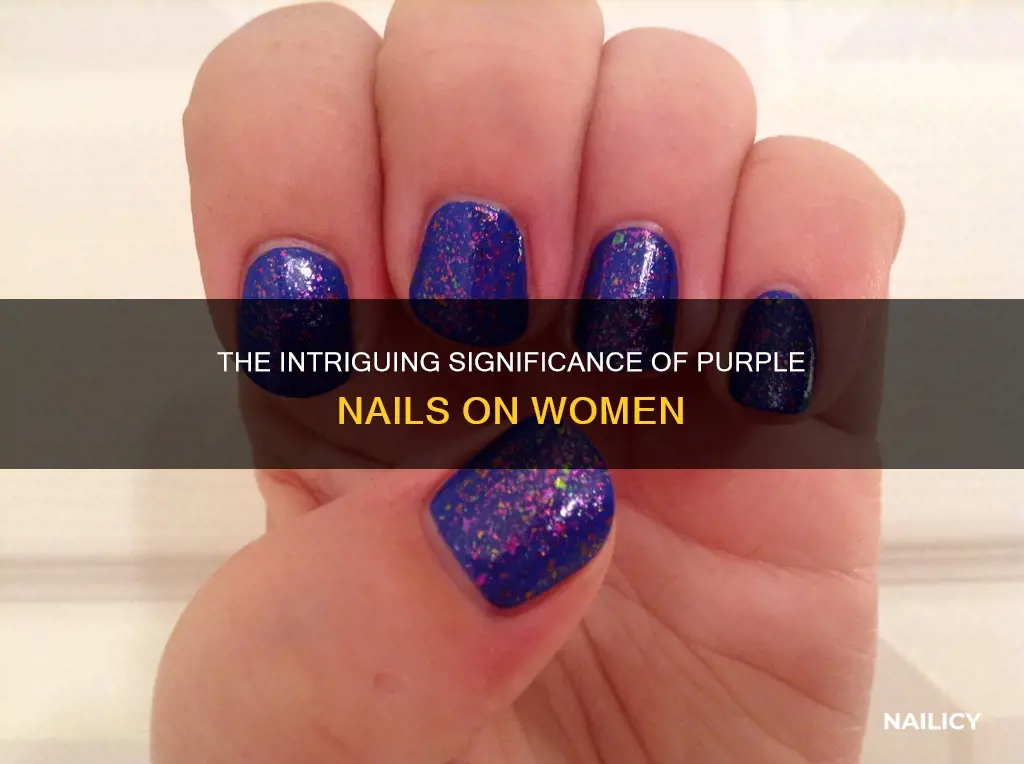 what does purple nails mean on a girl