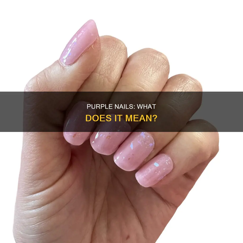what does purple under your nails mean