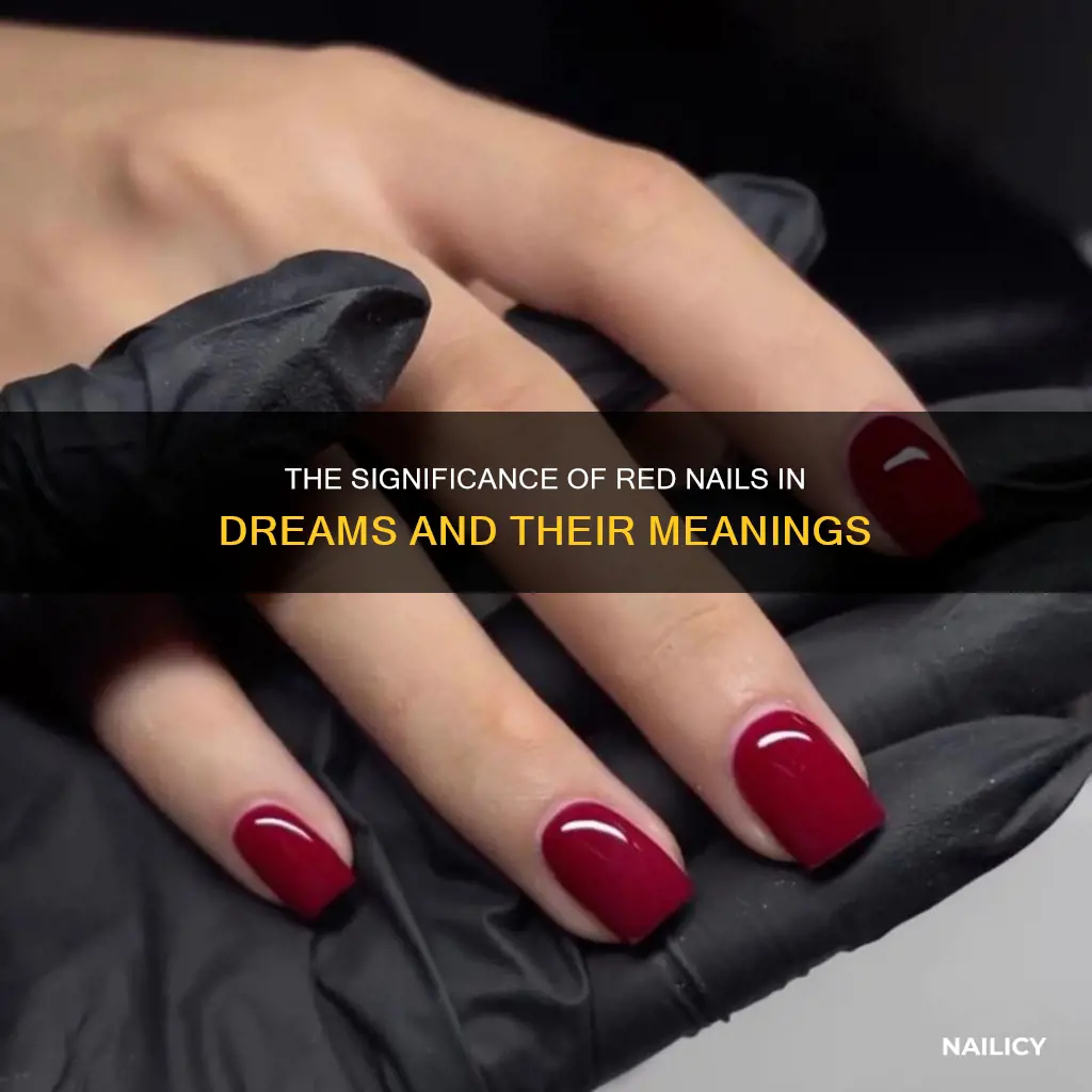 what does red nails mean in a dream