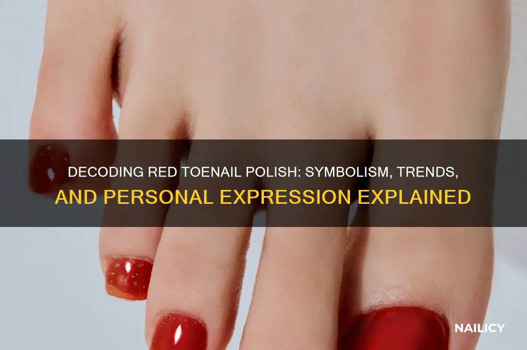 what does red toe nail polish mean