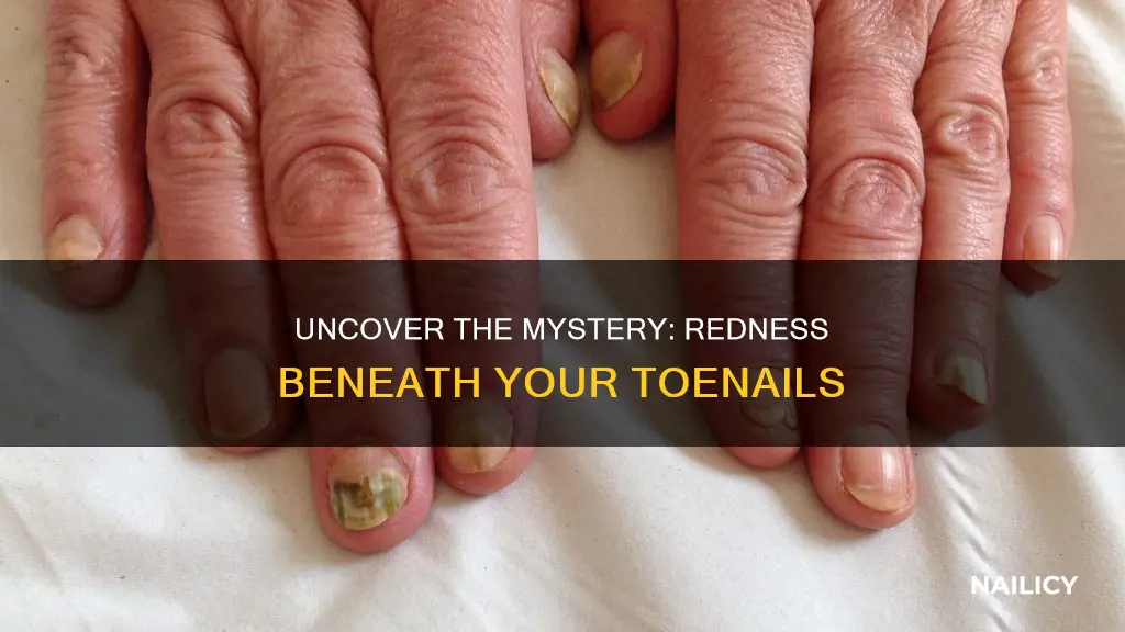 what does redness underneath your toe nails mean