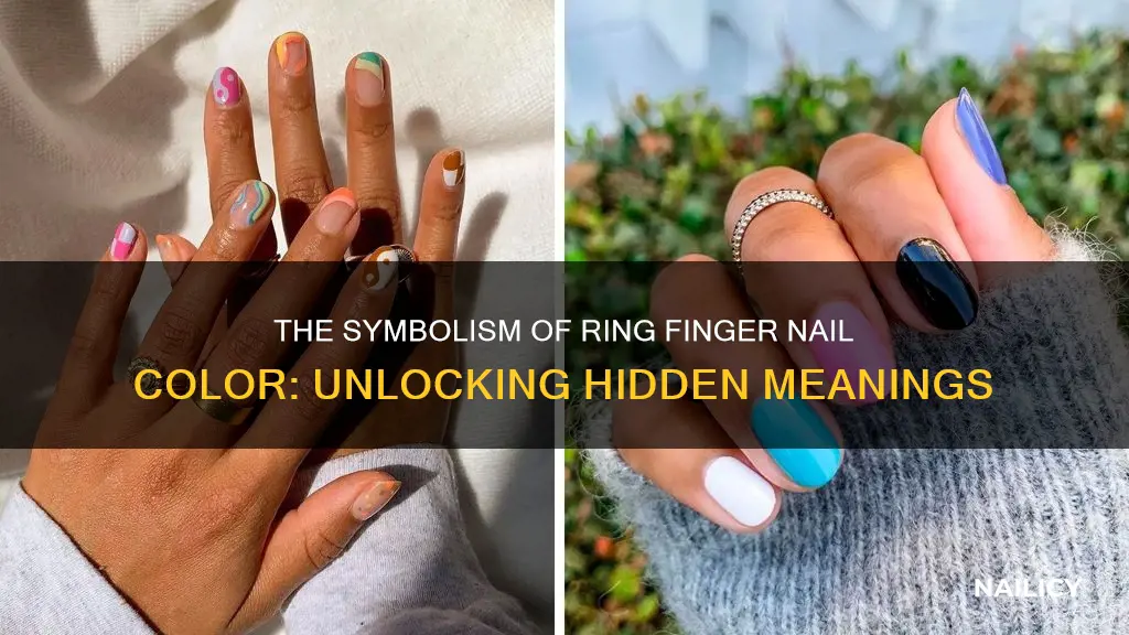 what does ring finger nail painted different color