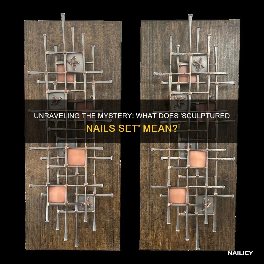 what does scultptured nails set mean