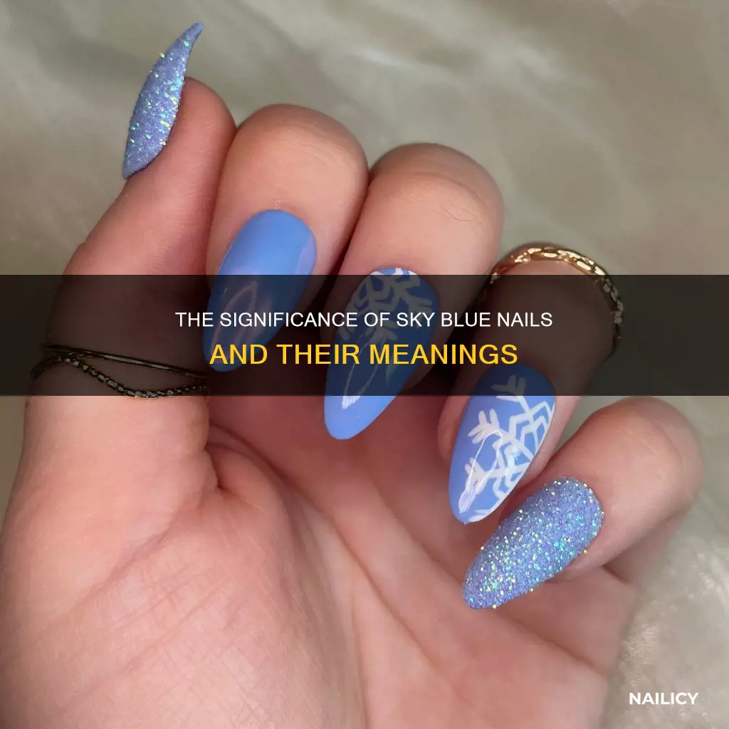 what does sky blue nails mean