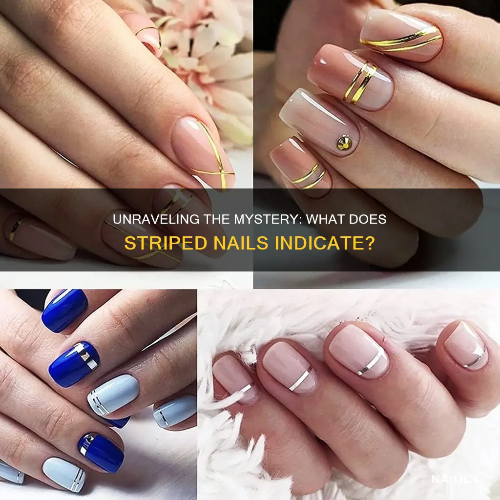 what does striped nails mean