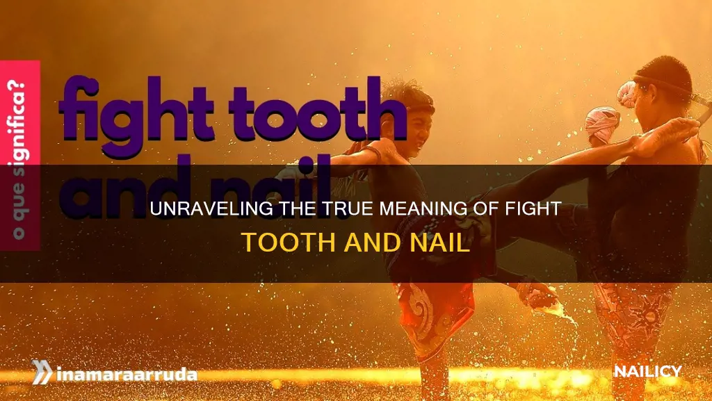 what does the expression fight tooth and nail mean