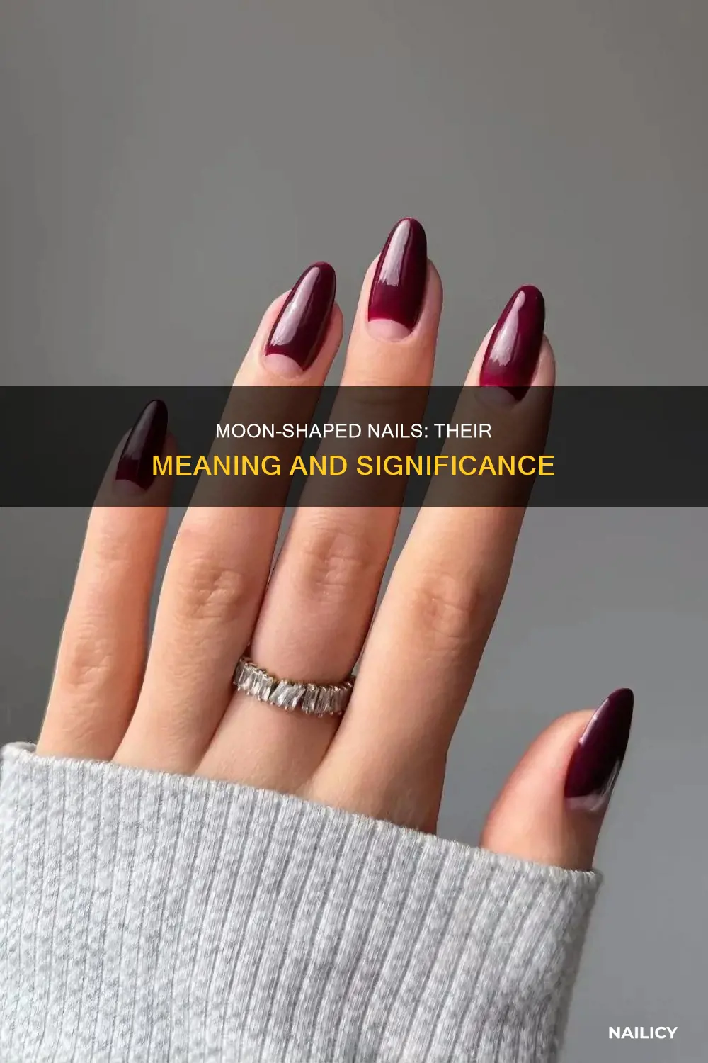 what does the moon shape on your nails mean