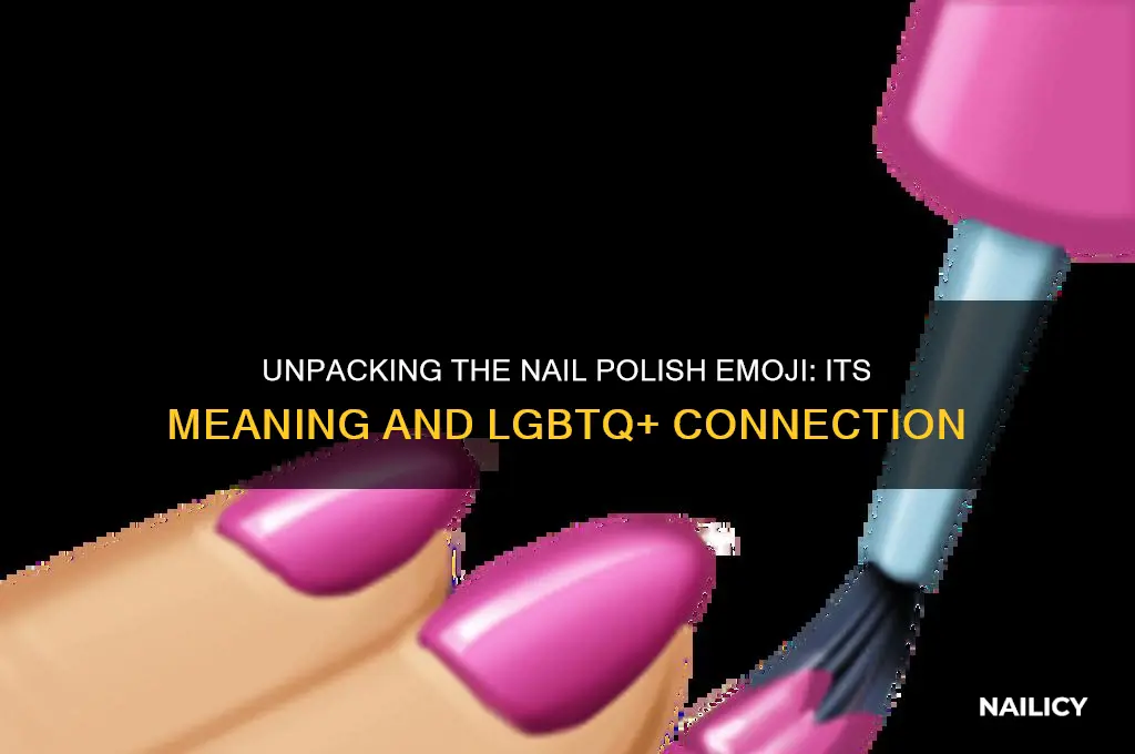 what does the nail polish emoji mean gay