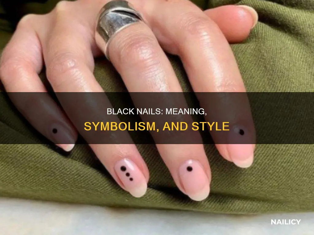 what does two black nails mean