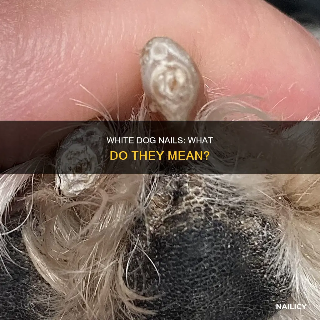 what does white dog nails mean