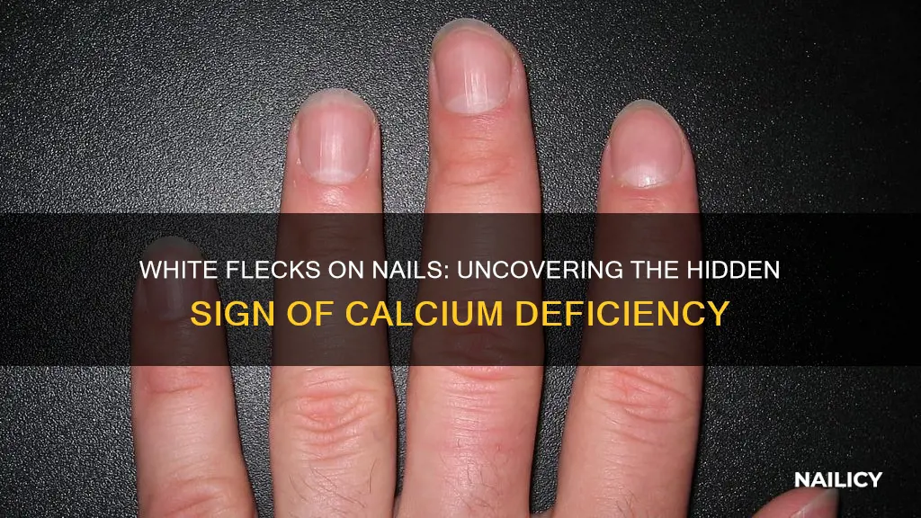 what does white flecks on nails mean calcium deficiency