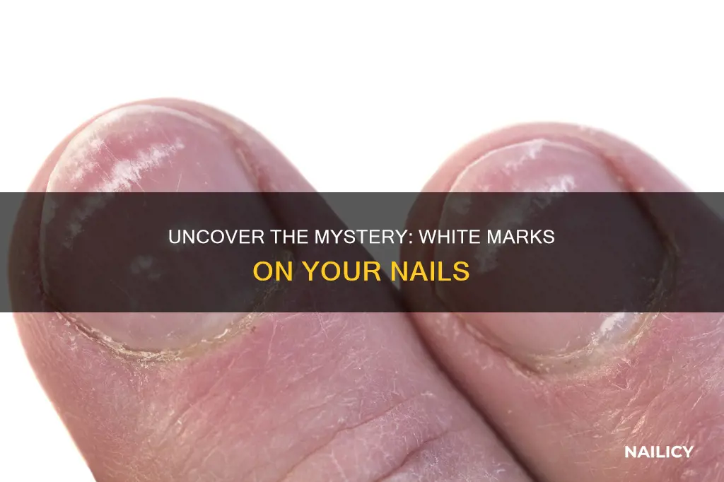 what does white strikes on your nails mean