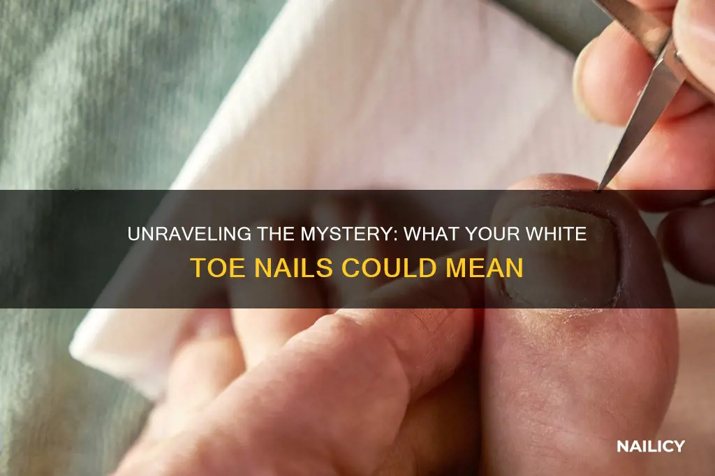 what does white toe nails mean