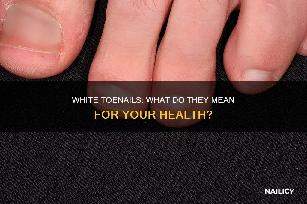 what does white tow nails mean