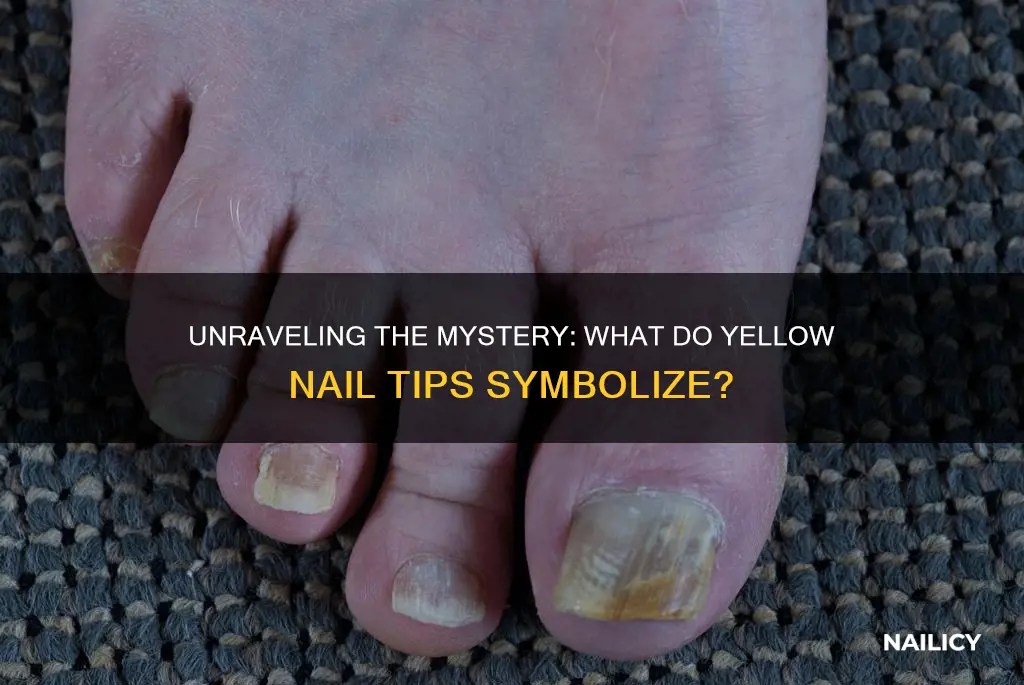 what does yellow nail tips mean