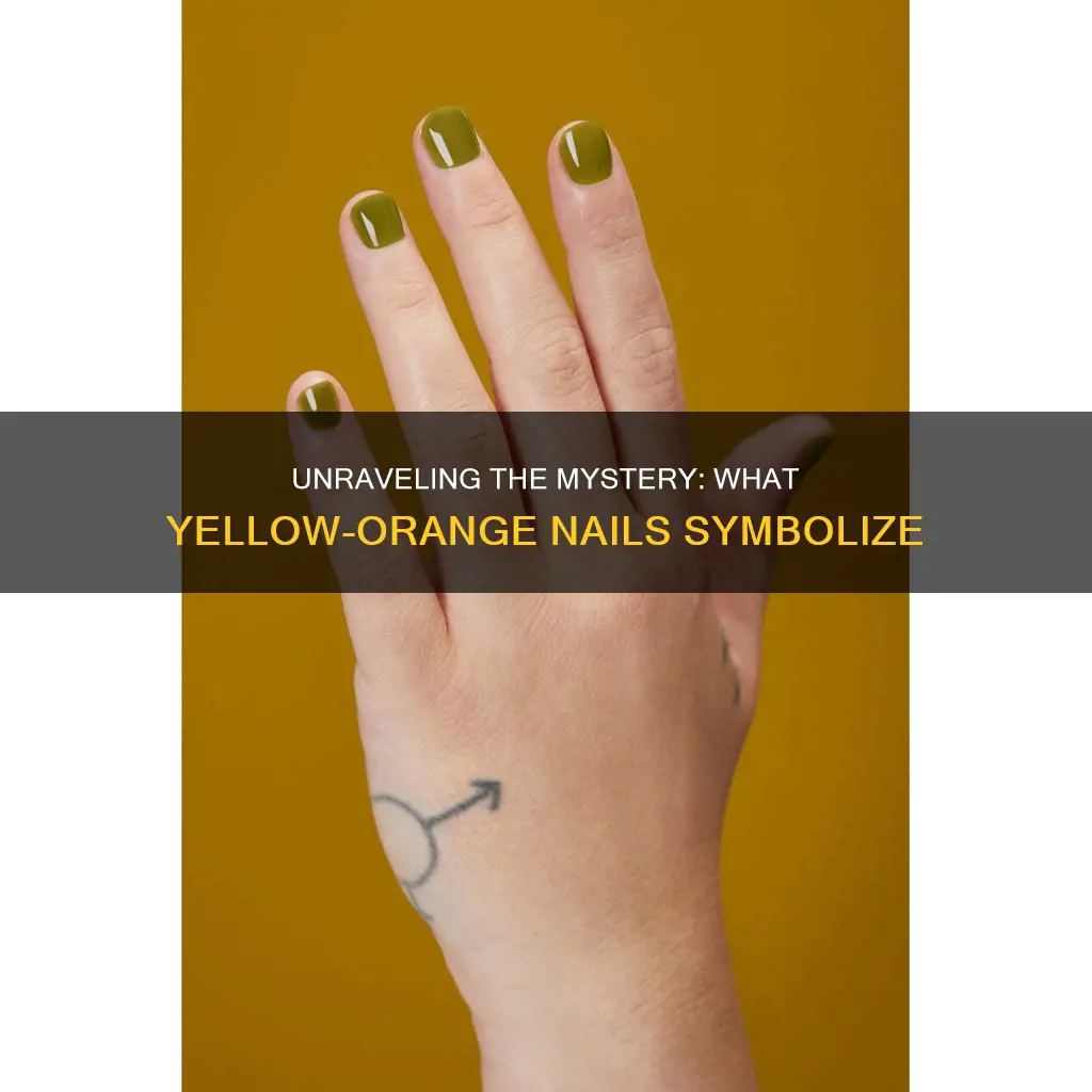 what does yellow orange nails mean