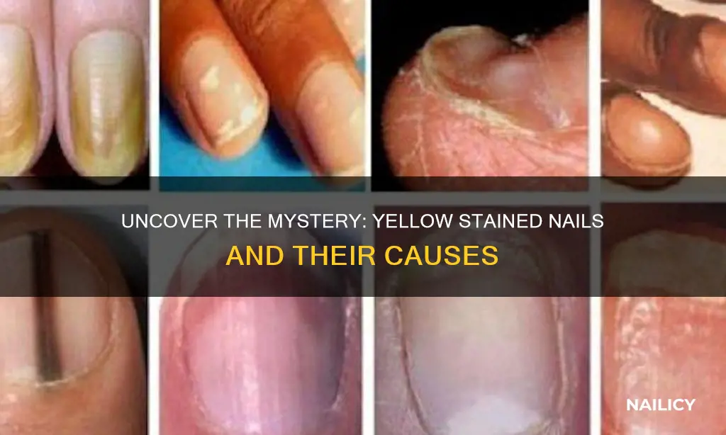 what does yellow stained nails mean