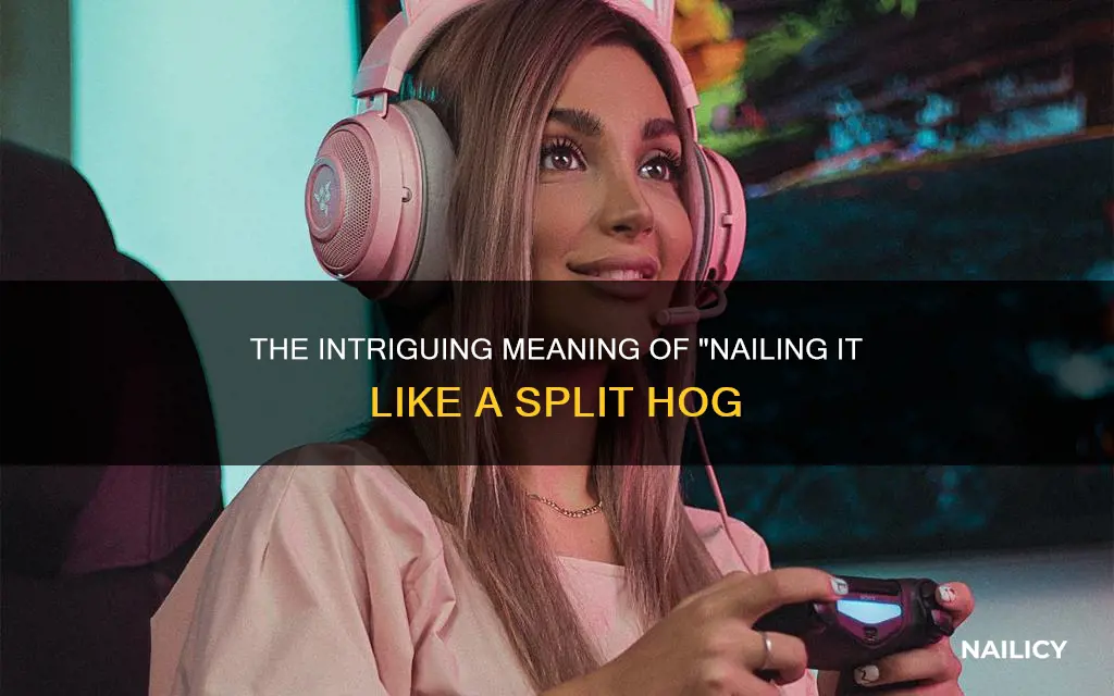 what does you nailed that like a split hog mean