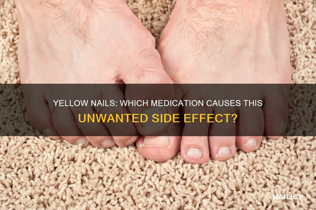 what drug makes your nails yellow