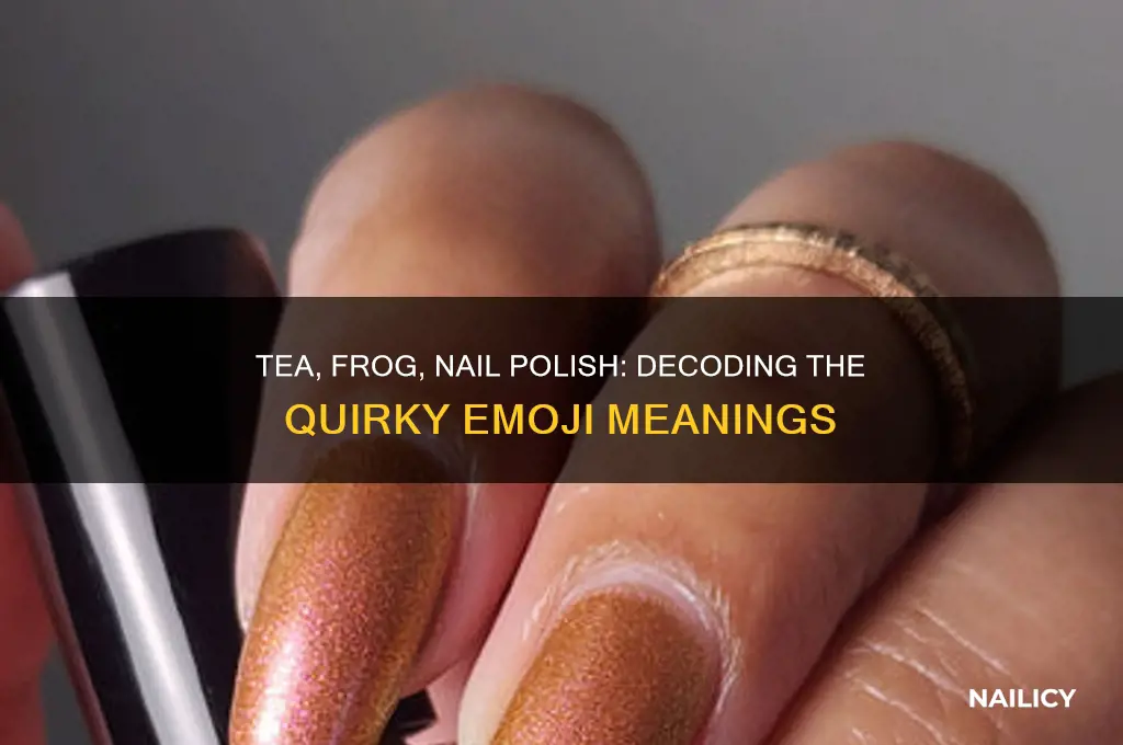 what emojies mean tea frog finger nail polish