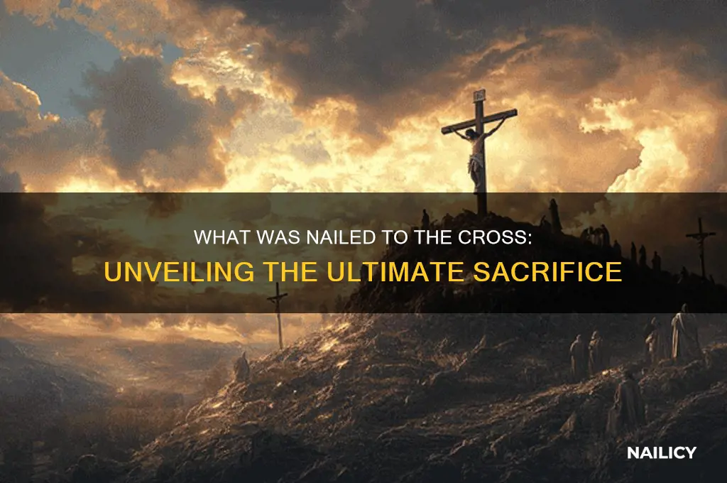 what exactly was nailed to the cross