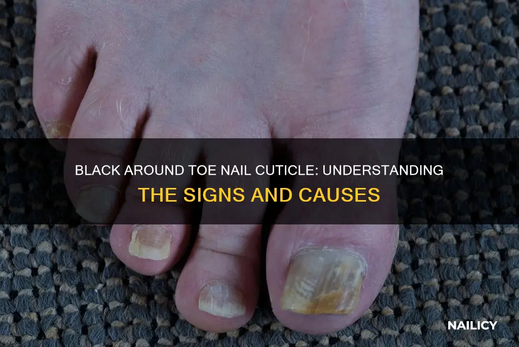 what foes black around toe nail cuticle mean