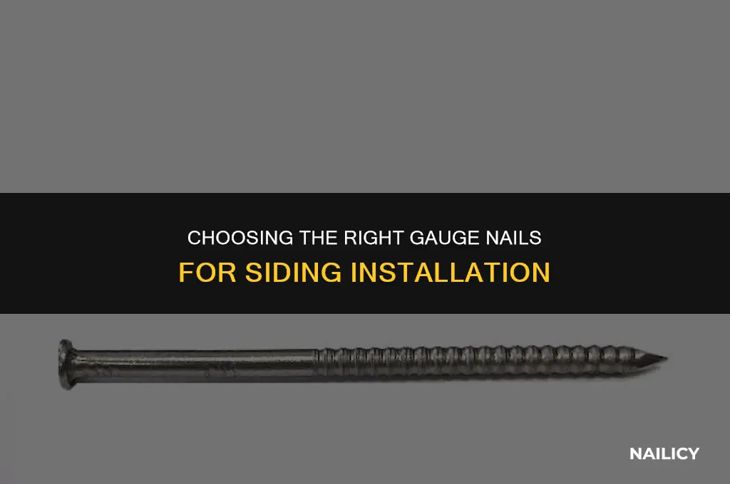 what gage nails for siding