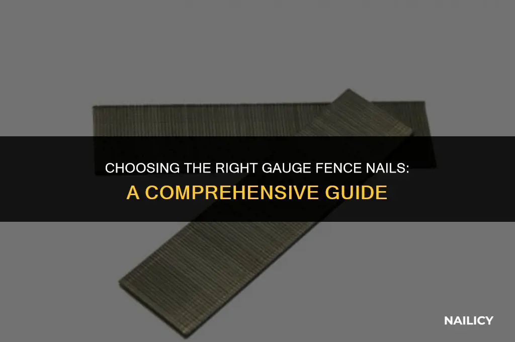 what gauge fence nails