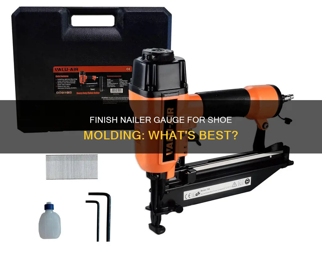 what gauge finish nailer for trim shoe board