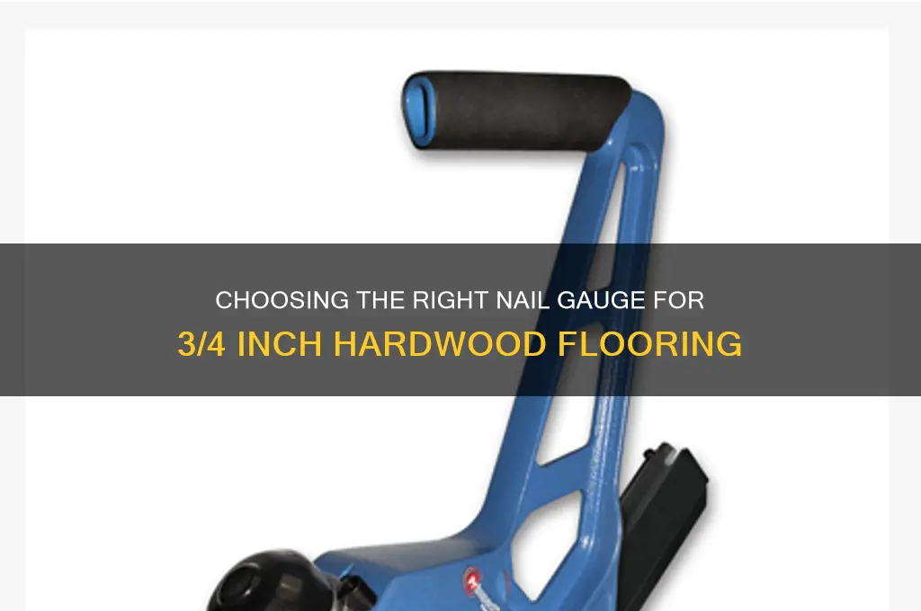 what gauge nail for 3 4 hardwood floor